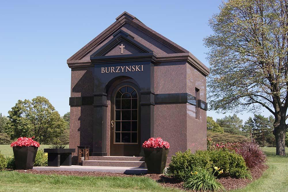 Private Mausoleum with crypts and stained glass windows