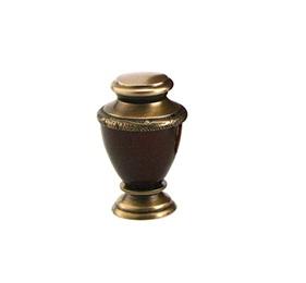 Small auburn and bronze urn